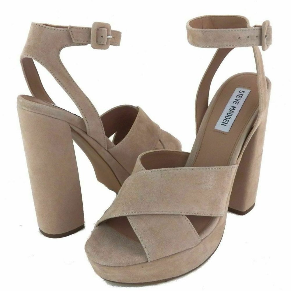 NIB Steve Madden Platform Sandals Blush Suede
